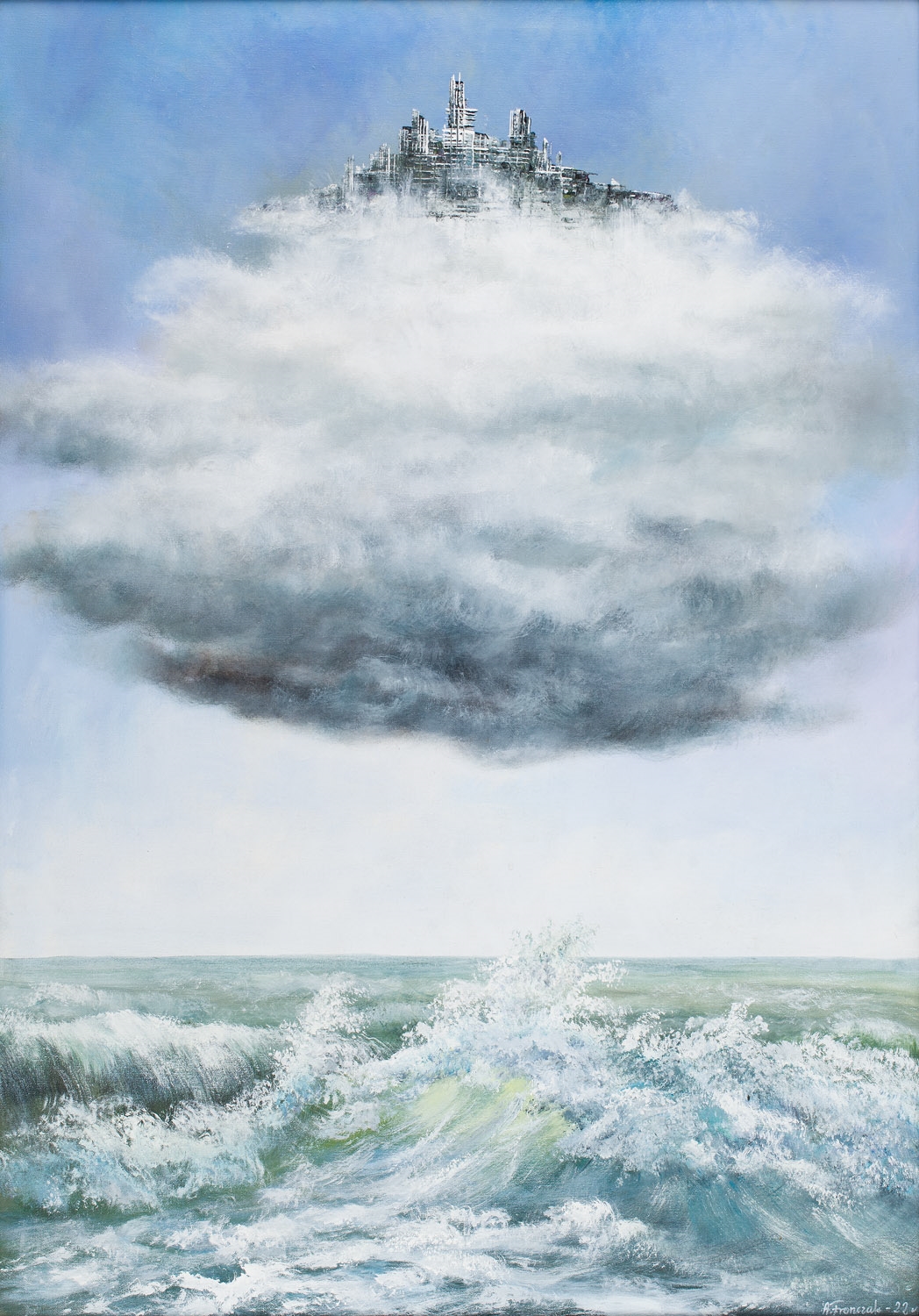 Artwork by Andrzej Fronczak, On a cloud, Made of acrylic/canvas