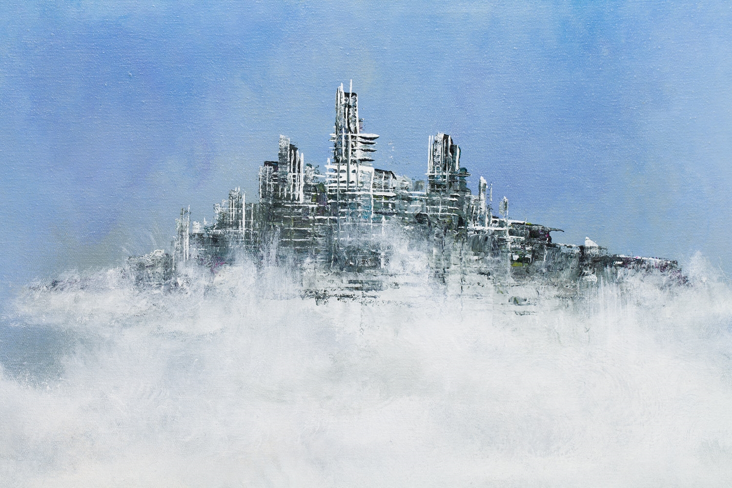 Artwork by Andrzej Fronczak, On a cloud, Made of acrylic/canvas