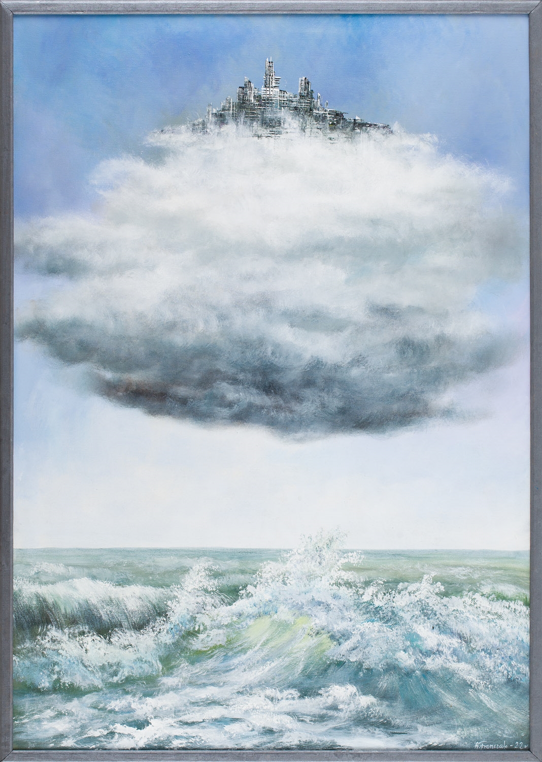 Artwork by Andrzej Fronczak, On a cloud, Made of acrylic/canvas