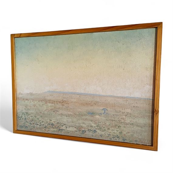 EXTREMELY RARE PAINTING BY JAN SPIES OF A NAMIBIAN LANDSCAPE SCENE - Jan Spies