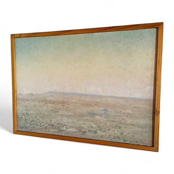 Artwork by Jan Spies, EXTREMELY RARE PAINTING BY JAN SPIES OF A NAMIBIAN LANDSCAPE SCENE