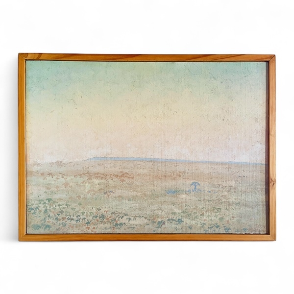 Artwork by Jan Spies, EXTREMELY RARE PAINTING BY JAN SPIES OF A NAMIBIAN LANDSCAPE SCENE