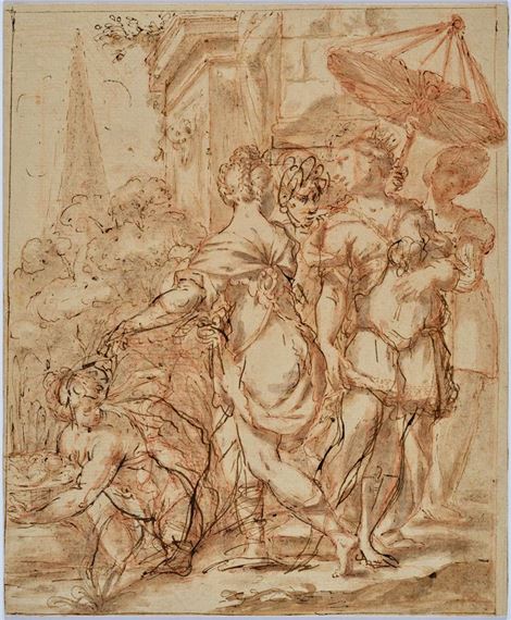 The finding of Moses by Venetian School, 18th Century, 1st half of the 18th century