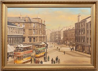 GLASGOW STREET SCENE - Peter St. Clair Merriman