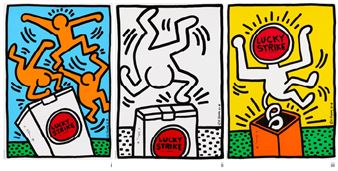 Lucky Strike Poster (3 pcs) - Keith Haring