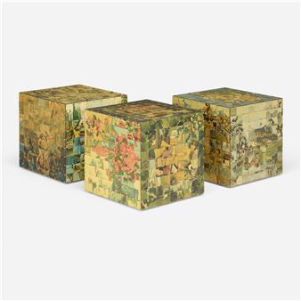 Occasional tables from the Paint By Numbers series, set of three - Clare Graham