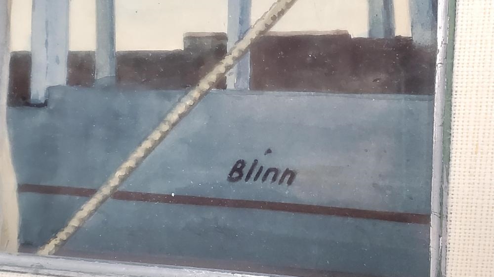 Artwork by Robert Blinn, Little One, Tarpon Springs, Florida Shrimp Boat, Made of Watercolor On Paper