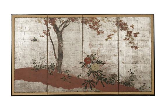 A Japanese Four-Panel Screen by Japanese School