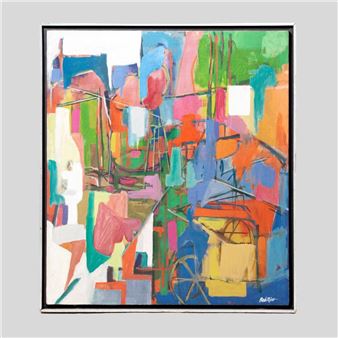 Abstract oil on canvas - Bob Rist