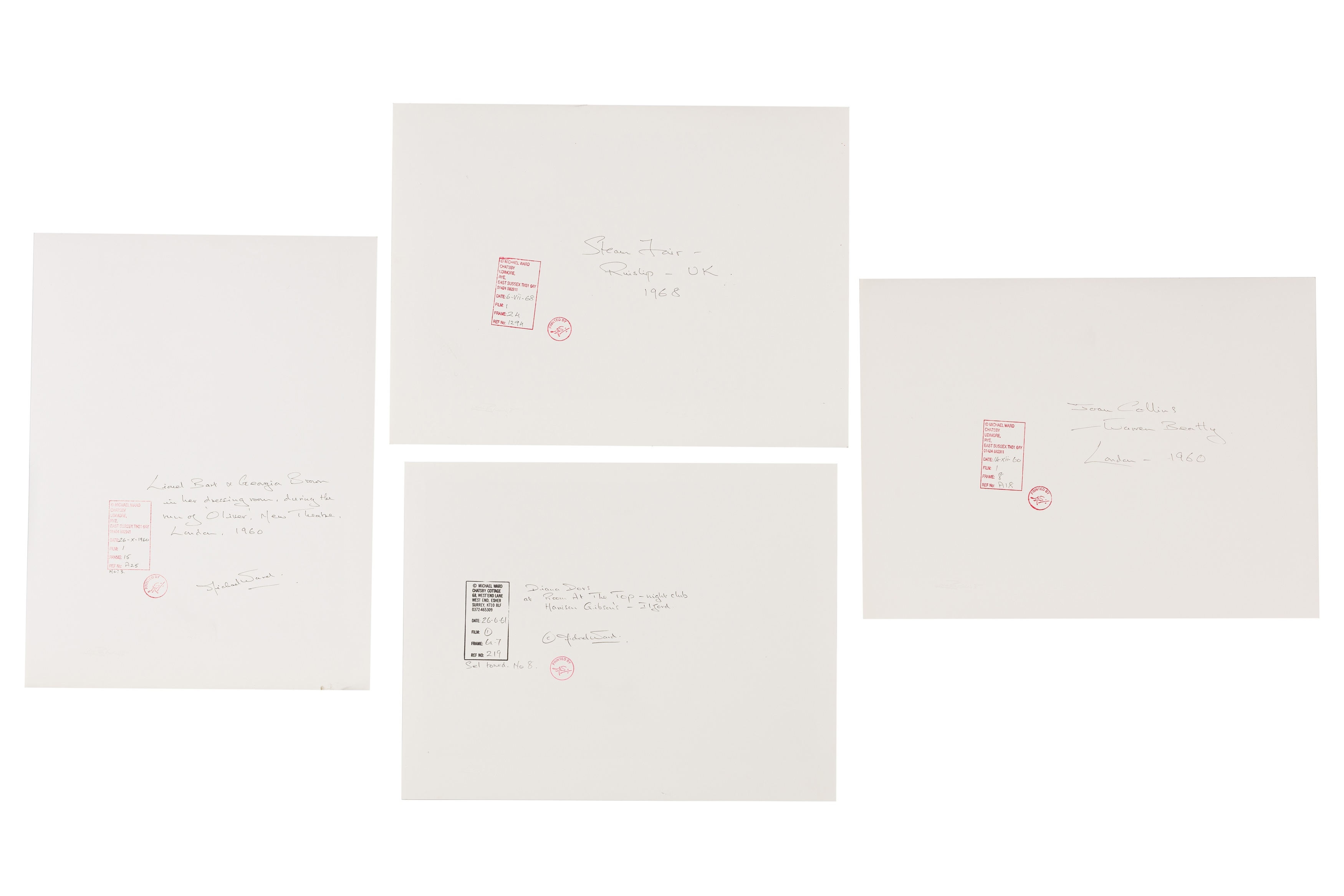 Artwork by Michael Ward, LONDON THEATER & FILM PERSONALITIES, Made of Silver Gelatin Prints