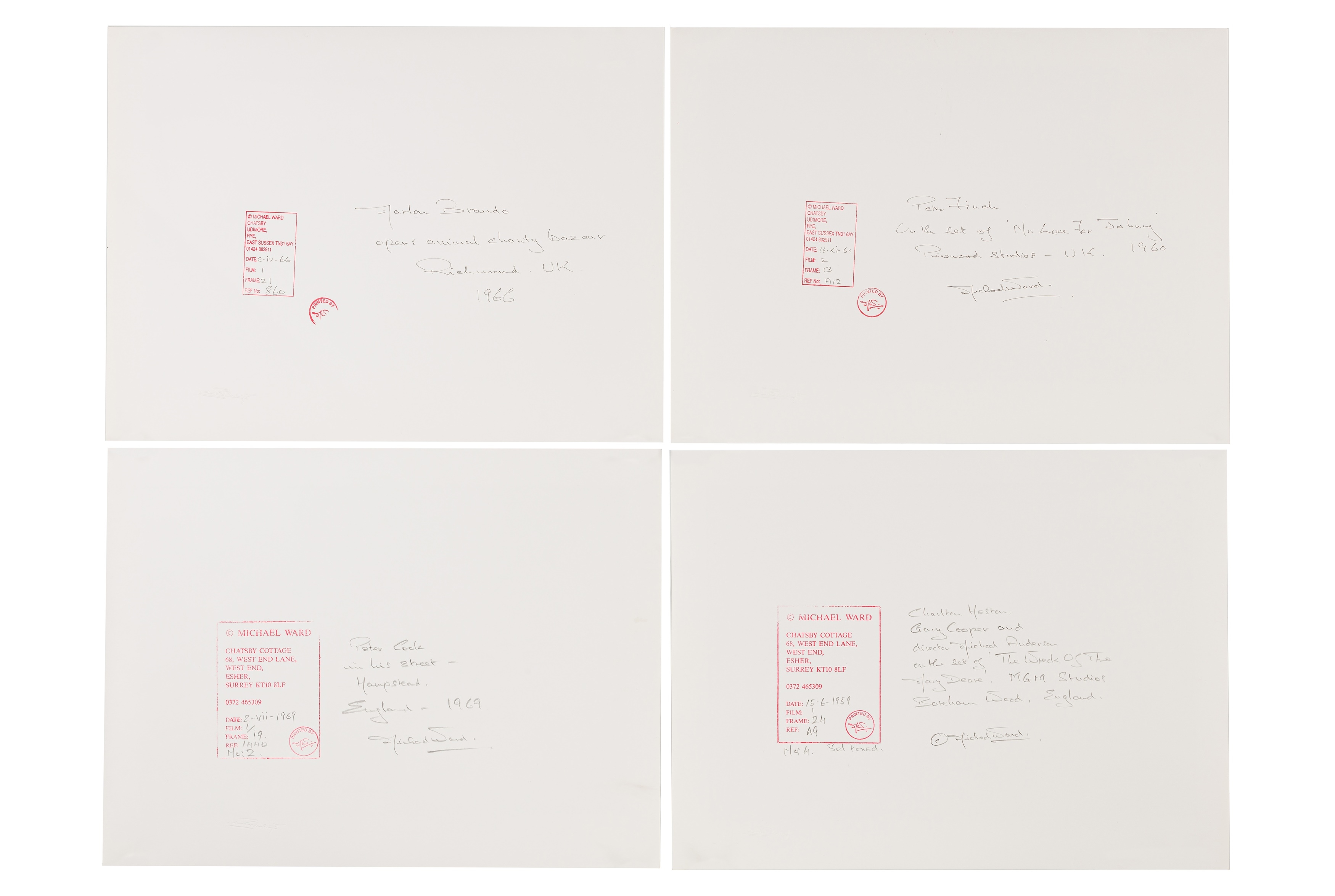 Artwork by Michael Ward, LONDON THEATER & FILM PERSONALITIES, Made of Silver Gelatin Prints