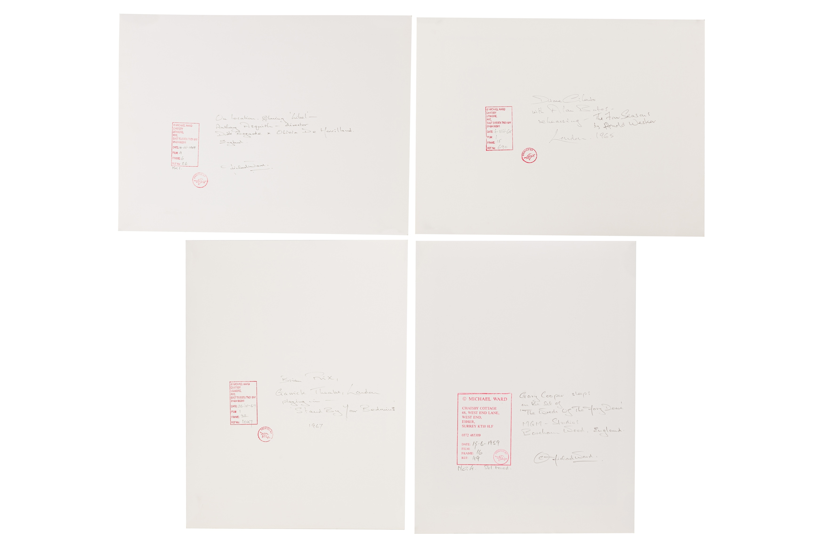 Artwork by Michael Ward, LONDON THEATER & FILM PERSONALITIES, Made of Silver Gelatin Prints