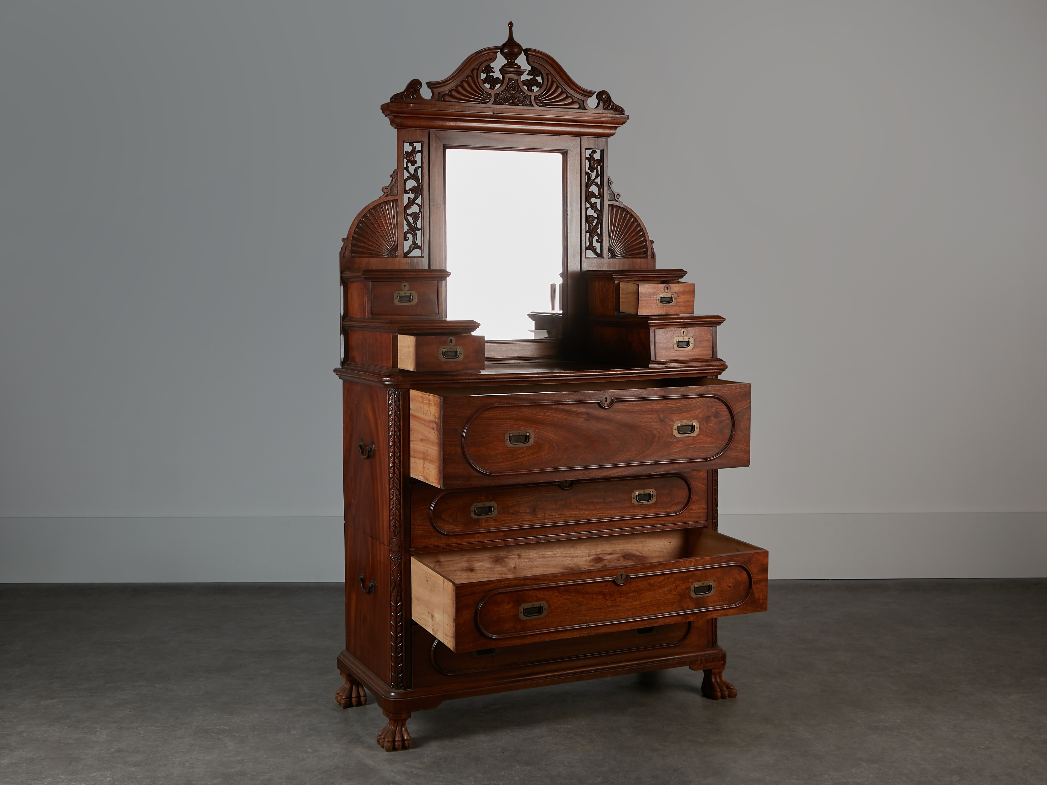Sui Kee Chan | An export camphorwood campaign dressing chest (Late 19th ...