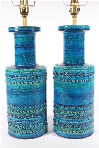 Rimini Blu pair of table lamps by Aldo Londi