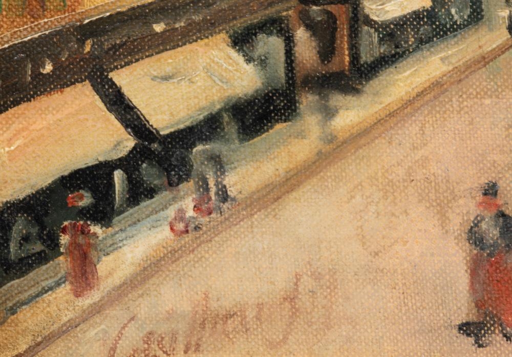 Artwork by Armand Guillaumin II, Ronen's Grocery Store, Made of Oil On Canvas Board