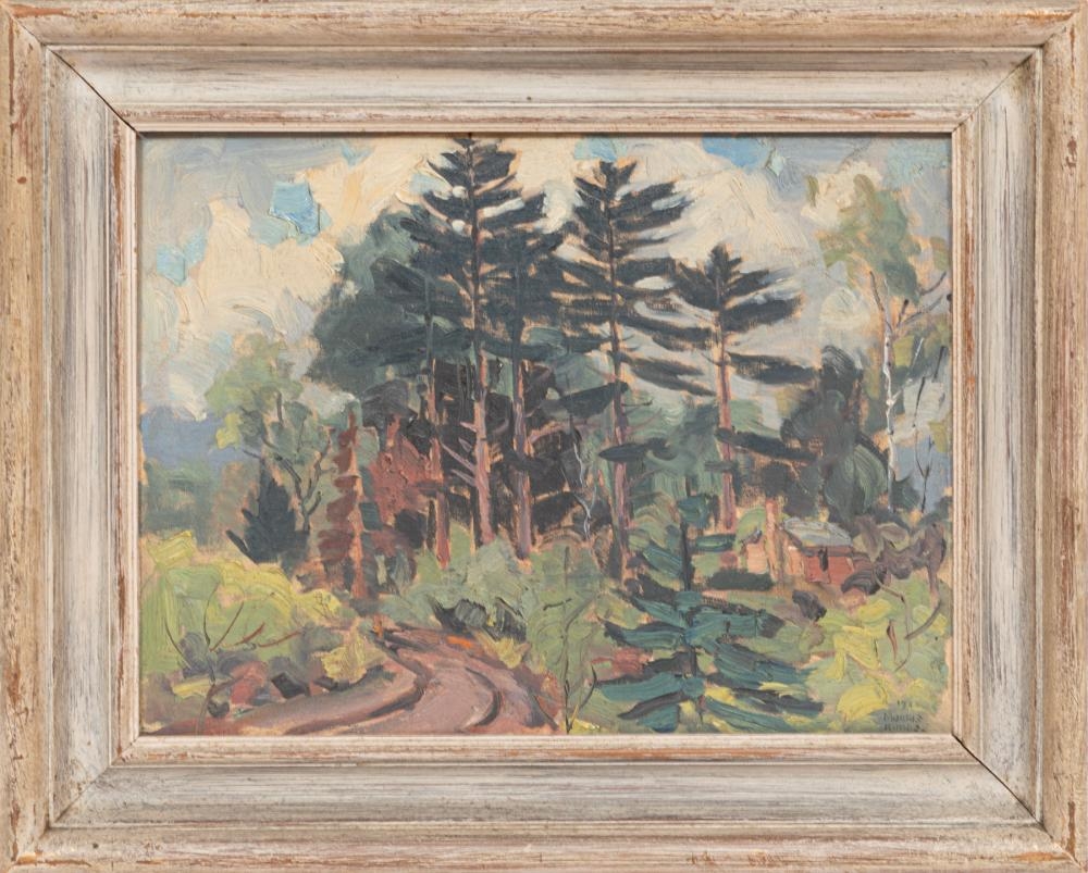 Artwork by Morris Henry Hobbs, Studio in MacDowell Colony, New Hampshire, Made of Oil On Canvas Board