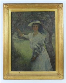 Lady with Flowers - Anna Lee Stacey