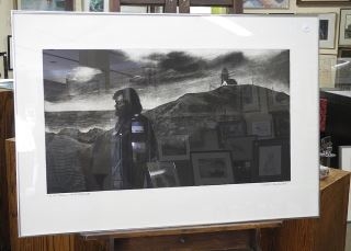 Artwork by Scott Goudie, On The Downs, Made of Mezzotint