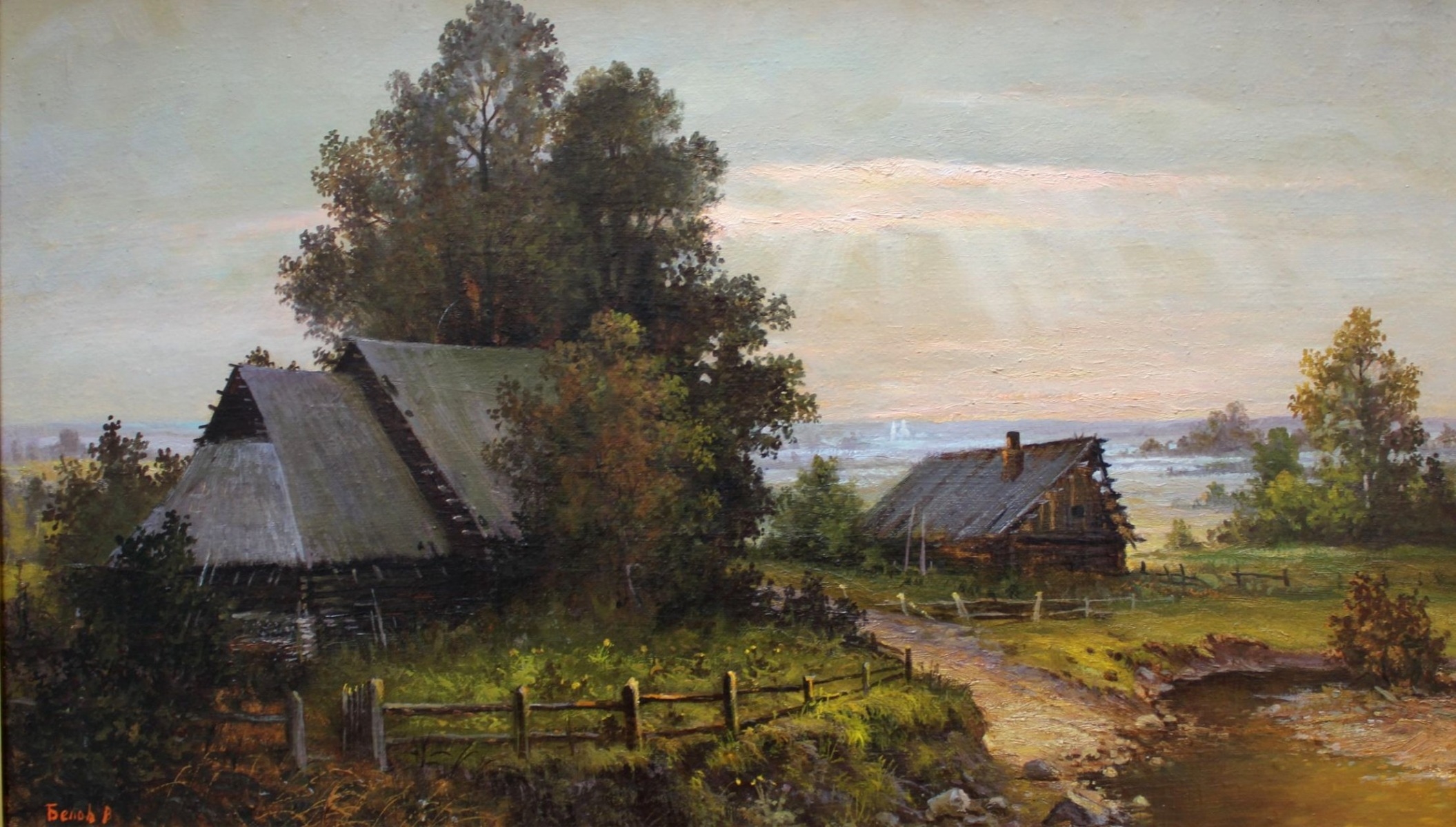 Artwork by Aleksandrs Belovs, Landscape, canvas/oil, 35x60 cm, Made of canvas/oil
