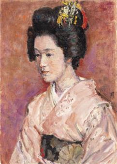 Woman with Japanese coiffure - Noboru Hasegawa