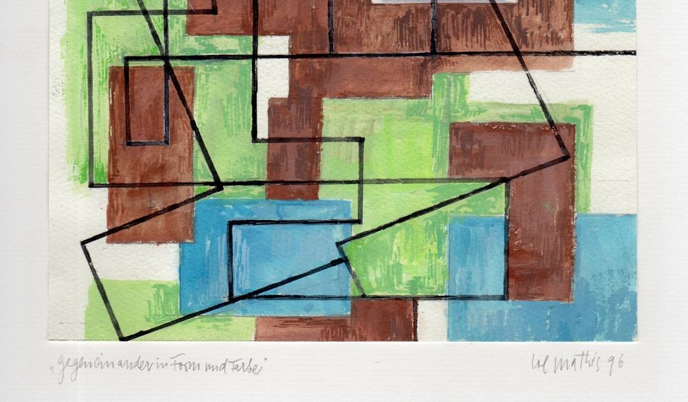 Josef Johann Mathis | Opposites in Form and Color (1996) | MutualArt