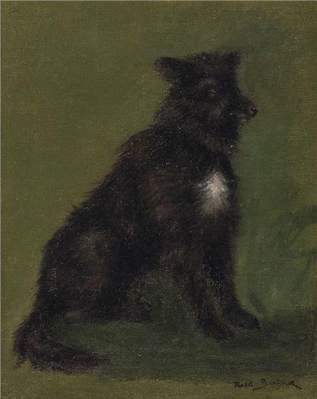 Rosa Bonheur Chien Noir Assis 1900 MutualArt