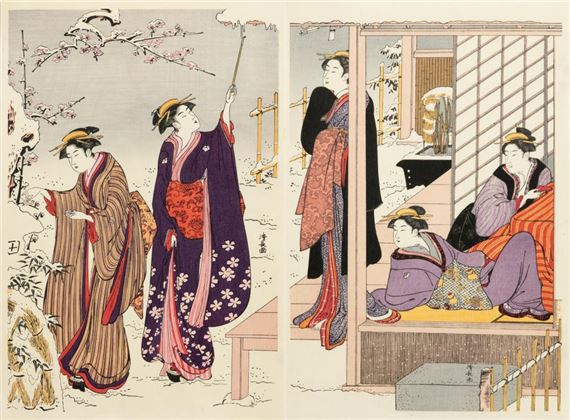 Morning Scene After Snow by Torii Kiyonaga, circa 1895/circa 1940