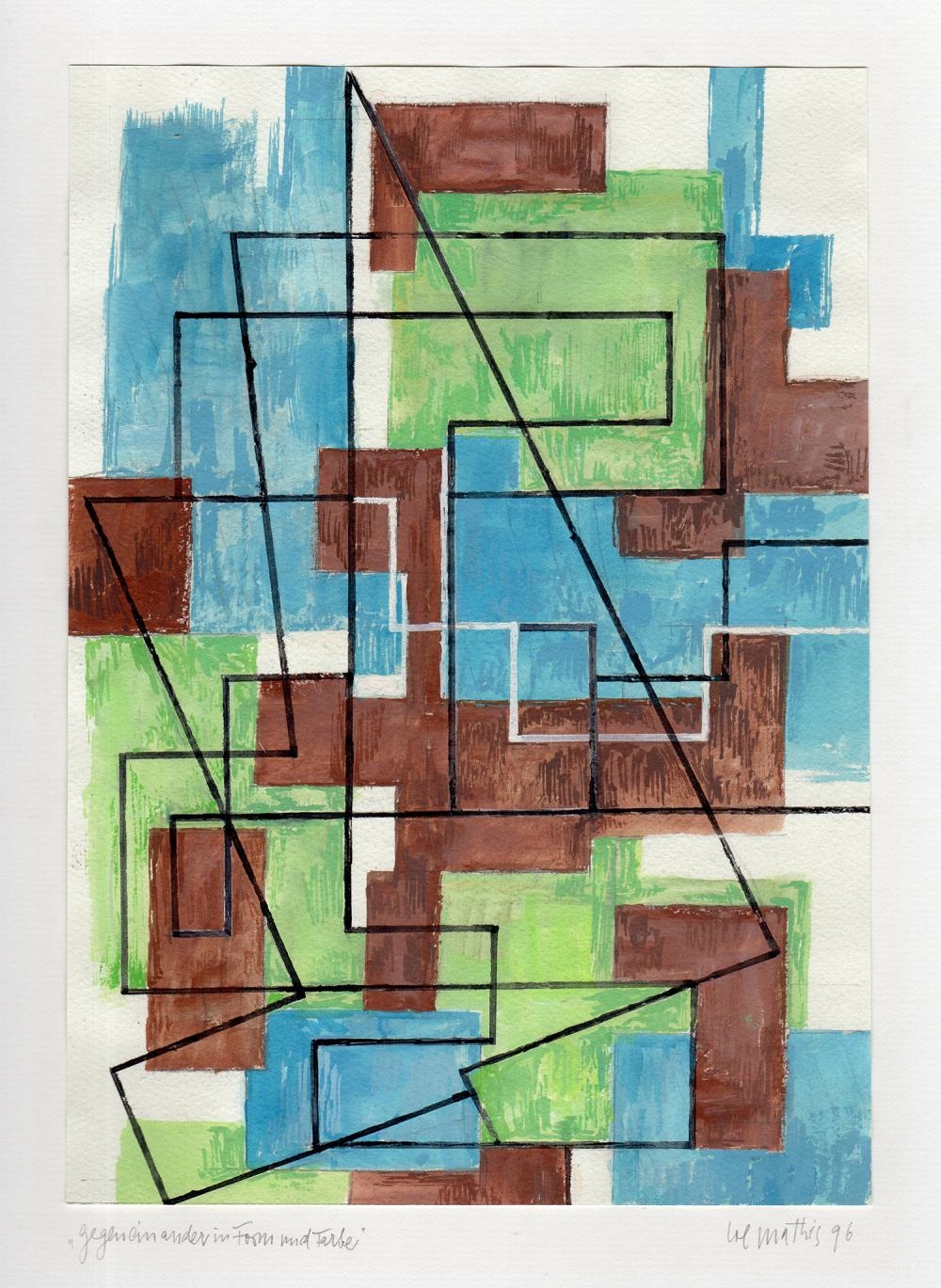 Josef Johann Mathis | Opposites in Form and Color (1996) | MutualArt