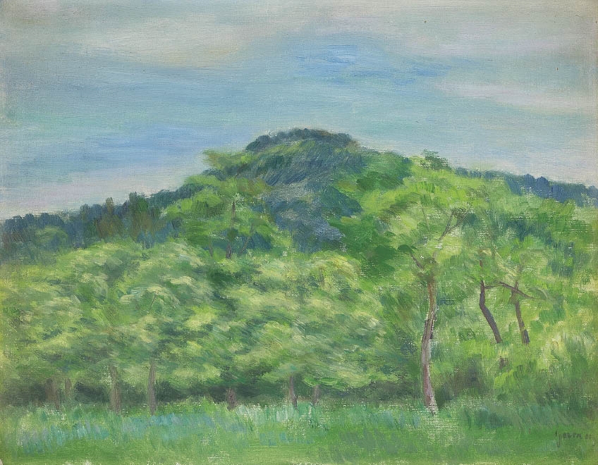 Artwork by Shintaro Yamashita, Mt. Kasuga, Made of oil on canvas