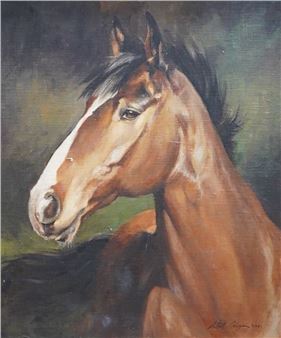 Study of a bay horse's head - Matt Gascoigne