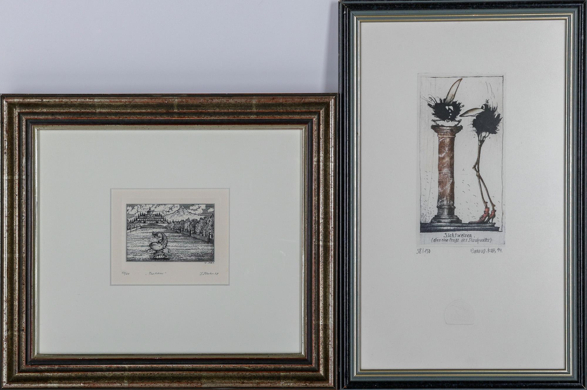 Artwork by Siegmund Hahn, Teehaus, Made of etching