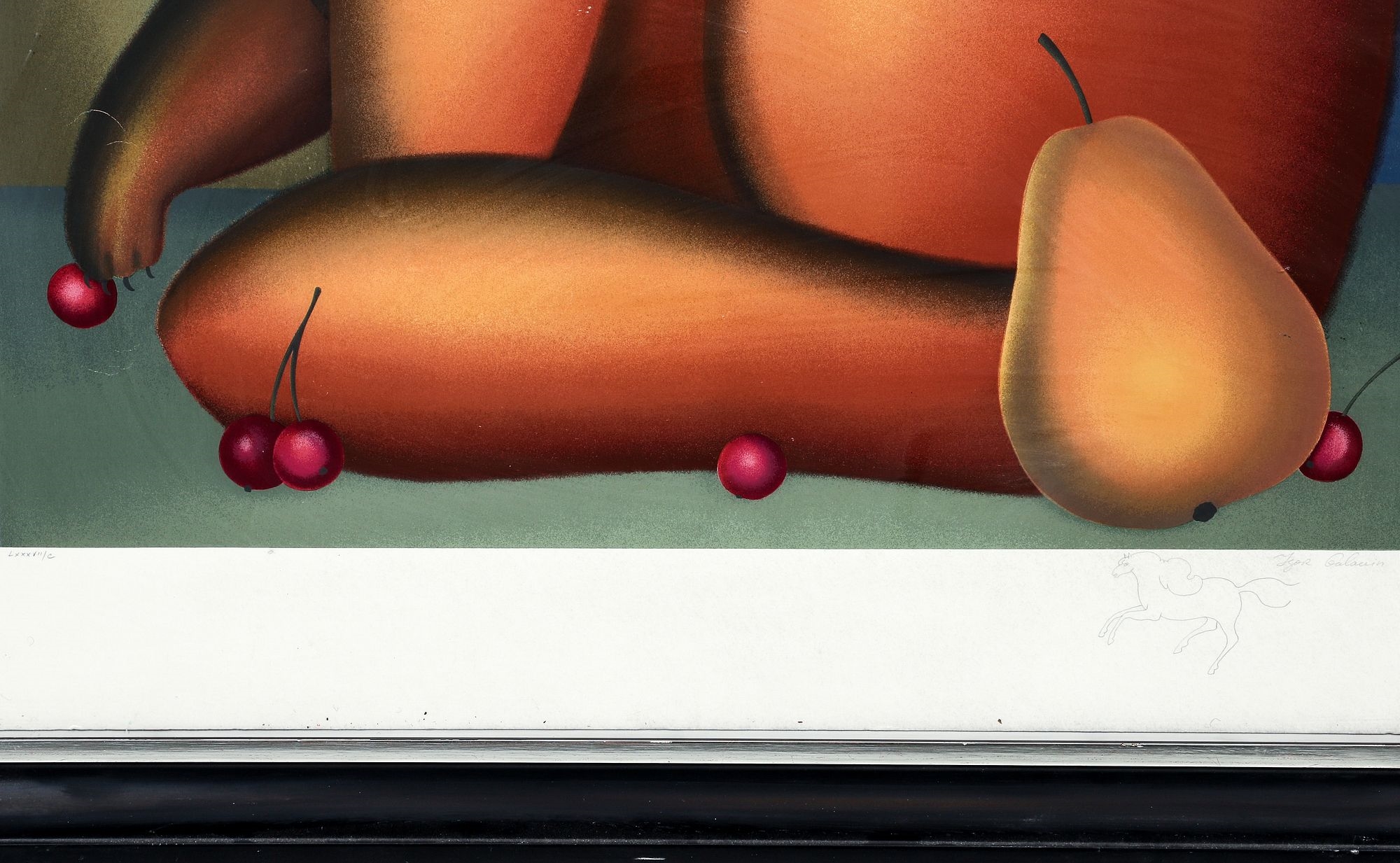 Artwork by Igor Galanin, Cat with a Bow, Made of Serigraph Printed In Colors