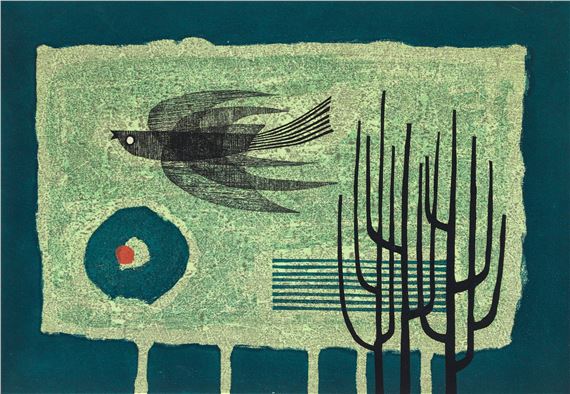 Abstract with Bird - Fumio Fujita