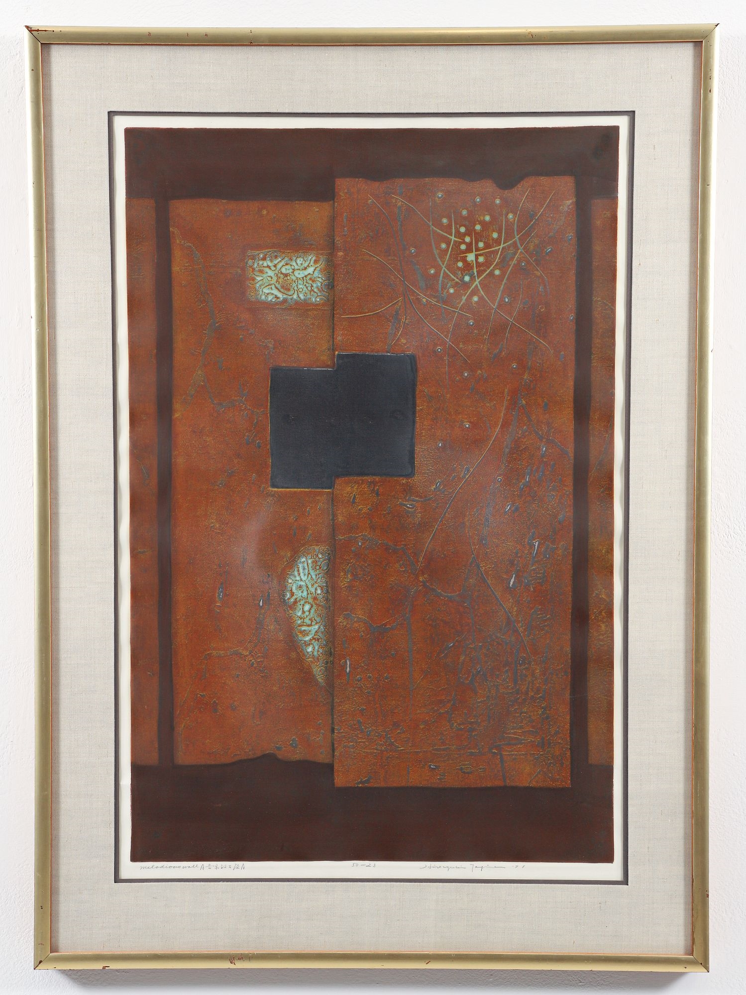 Artwork by Hiroyuki Tajima, Melodious Wall, Made of Color Woodblock Print