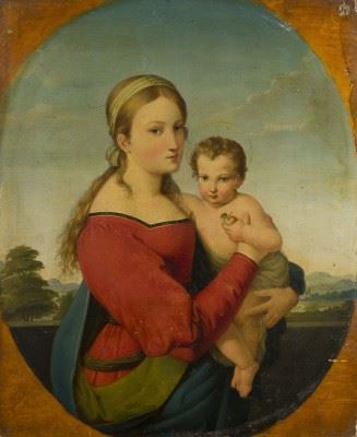 MARIA MIT DEM CHRISTUSKIND. 1824 - Nazarene School, 19th Century