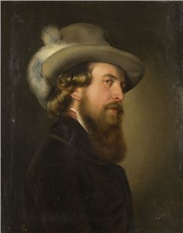 PORTRAIT EINES EDELMANNES MIT HUT - Viennese School