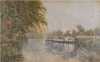 LASTKÄHNE AUF DER SEINE - Gastone Domergue