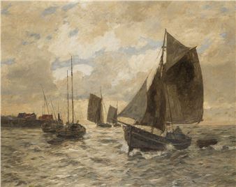 FISHING BOATS IN FRONT OF THE HARBOUR - Andreas Dirks