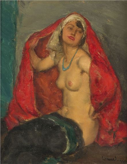 AKT MIT ROTEM UMHANG - Hungarian School, 20th Century