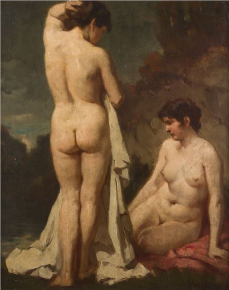 DIE BADENDEN, 1906 - Hungarian School, 20th Century