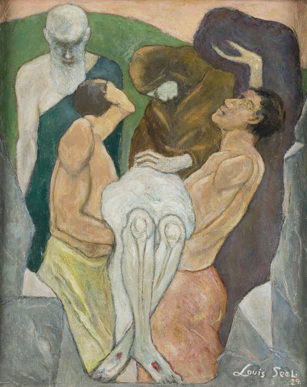 Artwork by Louis Seel, ENTOMBMENT, Made of Oil on canvas