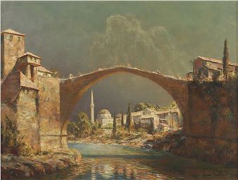Blick auf die Alte Brücke in Mostar (Dalmatien - Louis Wöhner