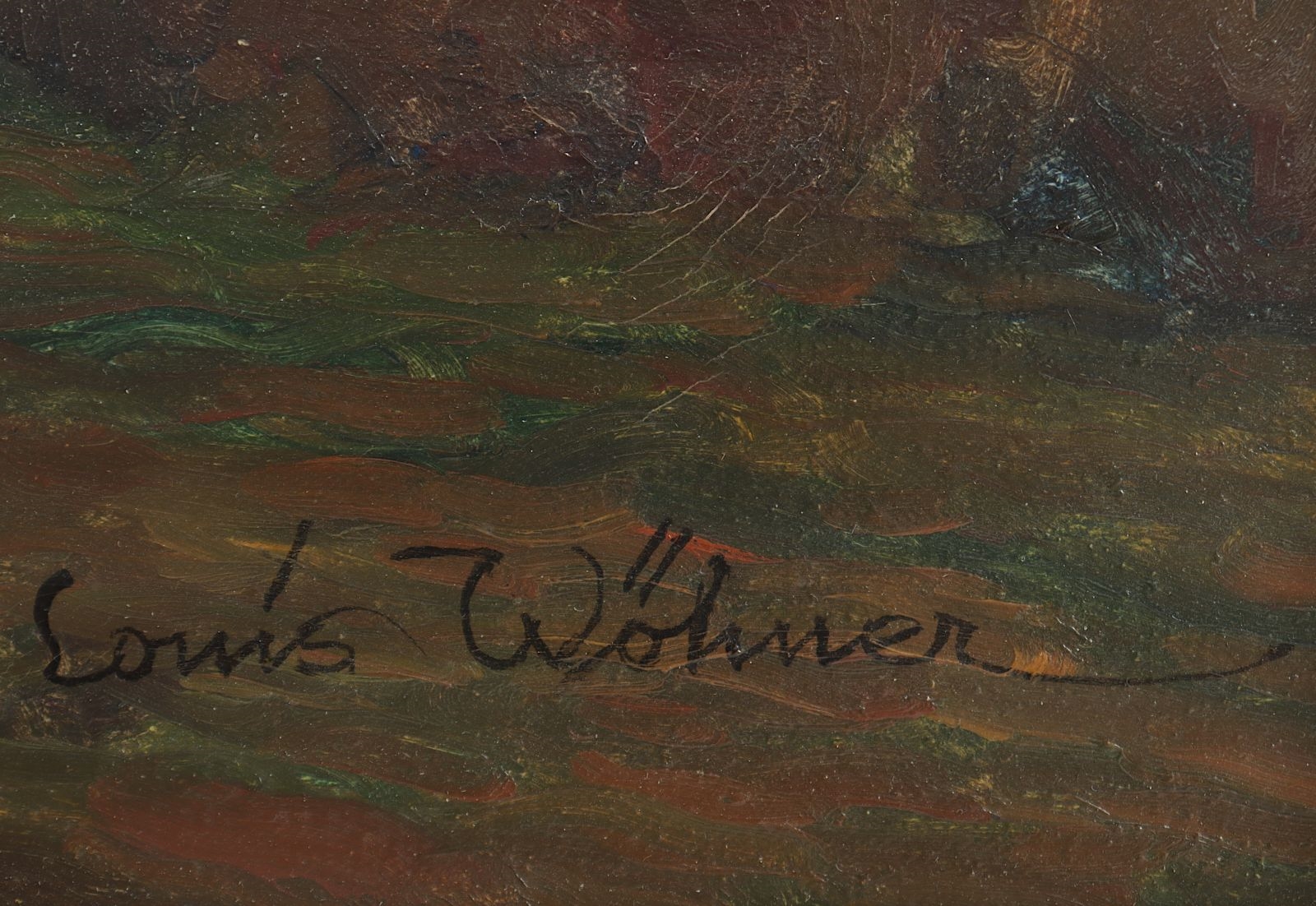 Artwork by Louis Wöhner, Blick auf die Alte Brücke in Mostar (Dalmatien, Made of oil on canvas