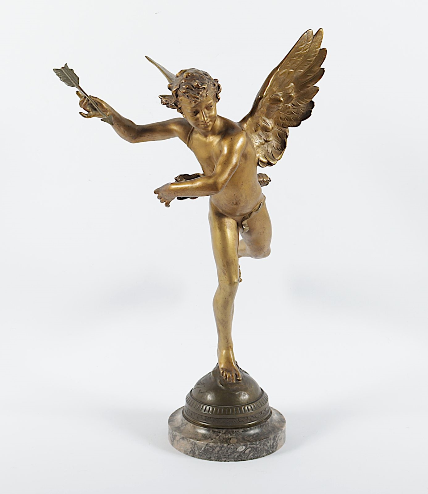 Artwork by Adolphe Itasse, Amor vainqueur - Siegreiche Liebe, Made of Bronze