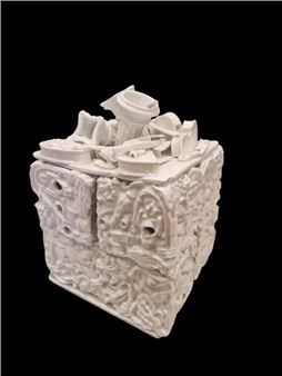 Compression cube, violins and columns - Jean Decloquement