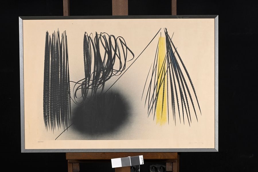 Hans Hartung | 57/100 (slight insolation and some very slight fold ...