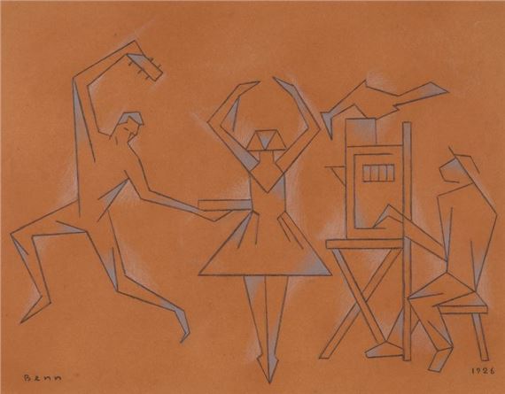bencion-benn-rabinowicz-dancers-and-musicians-1926-artwork