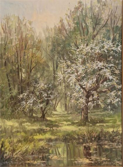 André Roland | Pond in the woods | MutualArt