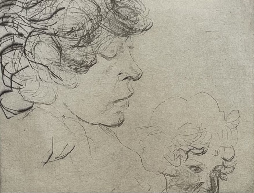 Artwork by Avigdor Arikha, An and Alba, Made of Etching