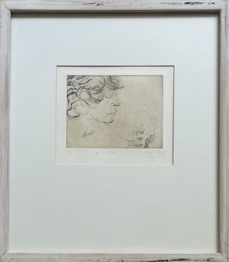 Artwork by Avigdor Arikha, An and Alba, Made of Etching